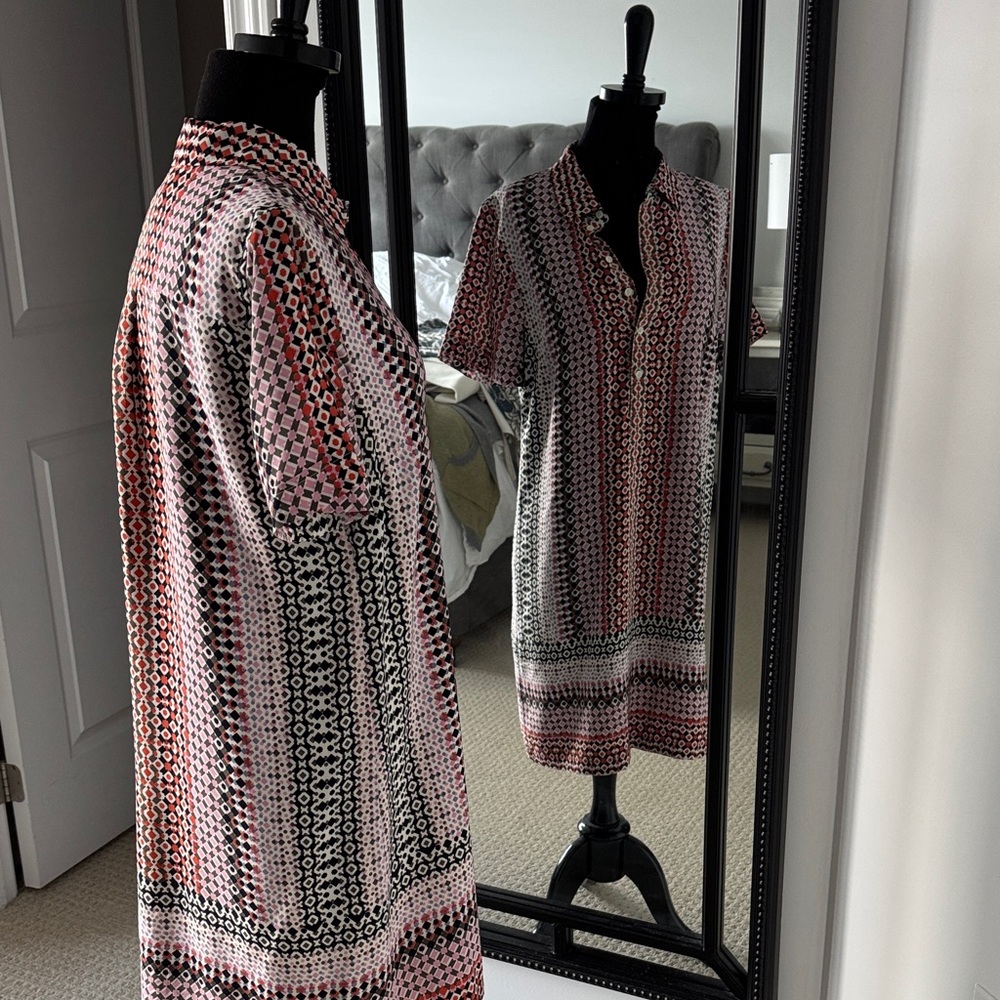 J. Crew Multicolor Geometric Dress silk size 6